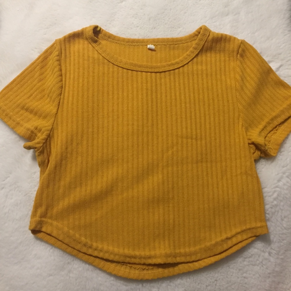 SHEIN Cropped Rib T Shirt NWOT